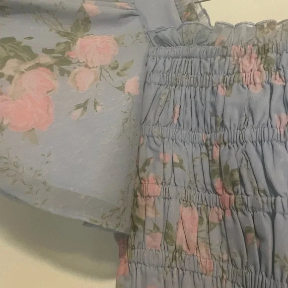 Jessakae Siena blue floral smocked dress - Picture 3 of 7